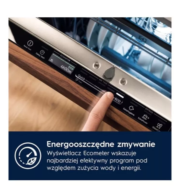 Įmontuojama indaplovė Electrolux EES48401L — 600 mm, 13–14 vietų komplektų, A energijos klasė, 10,5 l/ciklas