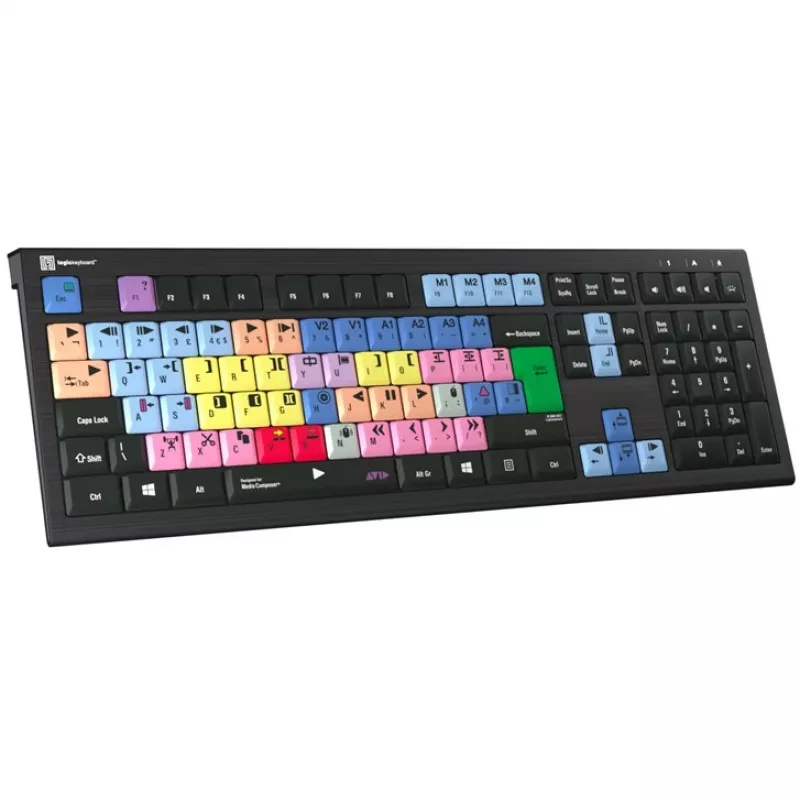 Logickeyboard Avid Media Composer ASTRA 2 apšviesta klaviatūra, skirta asmeniniams kompiuteriams (PC), UK (LKB-MCOM4-A2PC-UK)