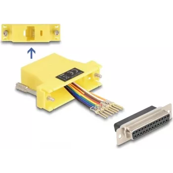 DeLOCK D-Sub 25 kontaktų lizdas į RJ45 lizdą surinkimo rinkinys geltonas VGA RJ-45