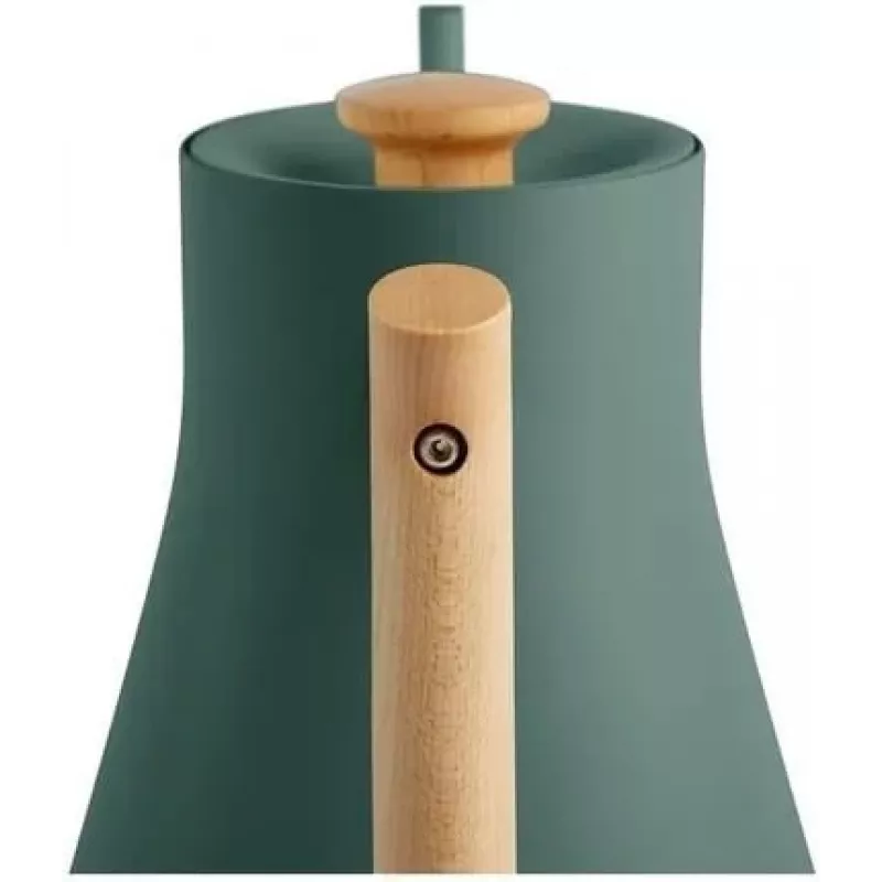 Elektrinis virdulys Fellow Stagg EKG PRO 1L, 1200W, žalia matinė, nerūdijantis plienas, medinė rankena, reguliuojama 40–100°C