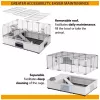 Narvelis FERPLAST Modular 2 triušiams ir jūrų kiaulytėms 109x72x56 cm, metalinis, pilkas, strypų tarpai 23 mm