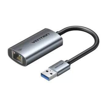 USB į Gigabit Ethernet adapteris Vention CEZ — laidinė USB magistralės sąsaja, 1000 Mbit/s, Pilka