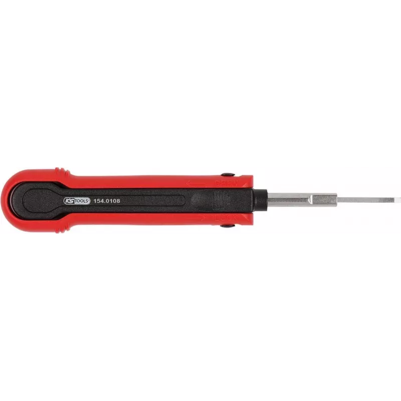 Kontaktų atlaisvinimo įrankis ks tools 154.0108, skirtas 1,5 mm plokštiems AMP/Tyco Superseal kontaktams