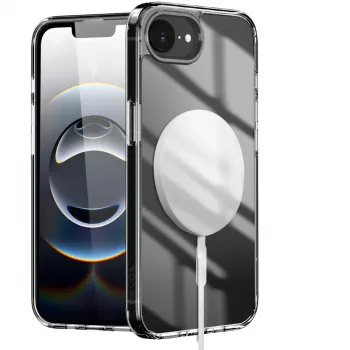 Nevox StyleShell SHOCKFlex - iPhone 16e/17e kompatibel zu MagSafe, permatomas