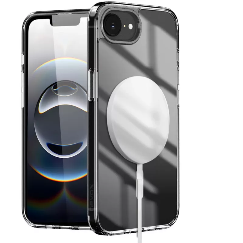 Nevox StyleShell SHOCKFlex - iPhone 16e/17e kompatibel zu MagSafe, permatomas