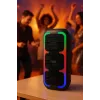 Nešiojamas stereofoninis garsiakalbis SQUEAK SQ1009 — Bluetooth 5.3, 45 W RMS, 10 val. baterija, FM, USB, AUX, LED, 1800 mAh, juodas