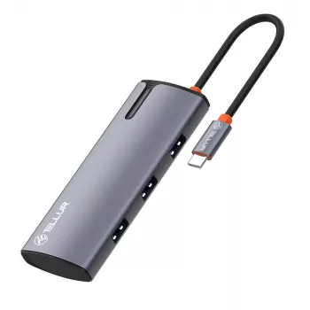 USB-C stotelė Tellur TLL321061 su PD 3.0 100W, HDMI išvestimi ir 3× USB 3.0 prievadais
