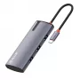 USB-C stotelė Tellur TLL321061 su PD 3.0 100W, HDMI išvestimi ir 3× USB 3.0 prievadais