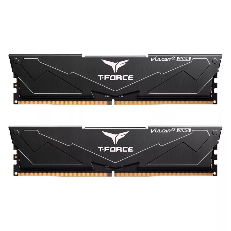 Team Group VULCAN FLABD516G6000HC3001, 16 GB, 1 x 16 GB, DDR5, 6000 MHz, 288-pin DIMM, juoda