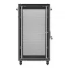 19 colių stovo spinta LANBERG FF01-6022-23B, 22U, 600×1000 mm, juoda, perforuotos durys