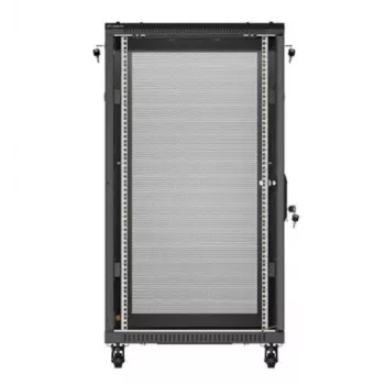 19 colių stovo spinta LANBERG FF01-6022-23B, 22U, 600×1000 mm, juoda, perforuotos durys