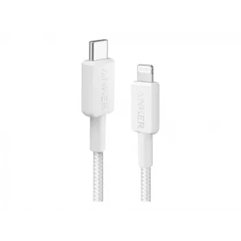 Lightning laidas Anker A81B5G21 — 0,9 m, USB‑C į Lightning, baltas