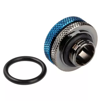 Bitspower Multi-Link adapteris G1/4 colio išorinis sriegis tiesi 16 mm OD kieto vamzdelio jungtis, blizgi juoda