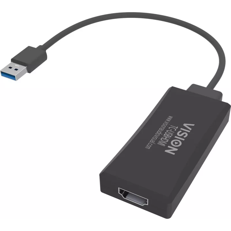 USB grafikos adapteris Vision TC-USBHDMI 1920 x 1080 pikselių juodas