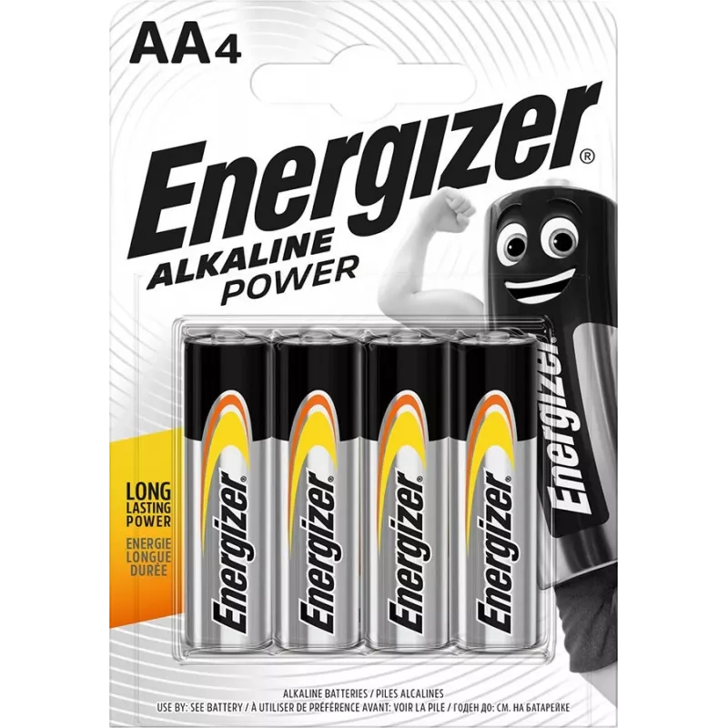 Vienkartinė šarminė AA baterija Energizer Classic 1.5V LR6 — 4 vnt., 50,5×14,5 mm, 23 g