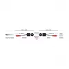 DELOCK 87857 garso kabelis 2 x RCA RJ-45 juodas raudonas baltas