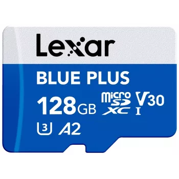 „Lexar BLUE PLUS“ 128 GB „MicroSDXC“ atminties kortelė, UHS‑I U3 V30, 170 MB/s