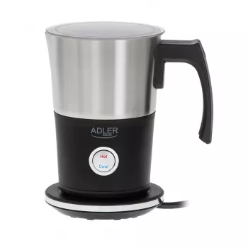 Automatinis pieno putotuvas Adler AD 4497 — nerūdijantis plienas, 600W, putos 120 ml / šildymas 300 ml, karštas ir šaltas