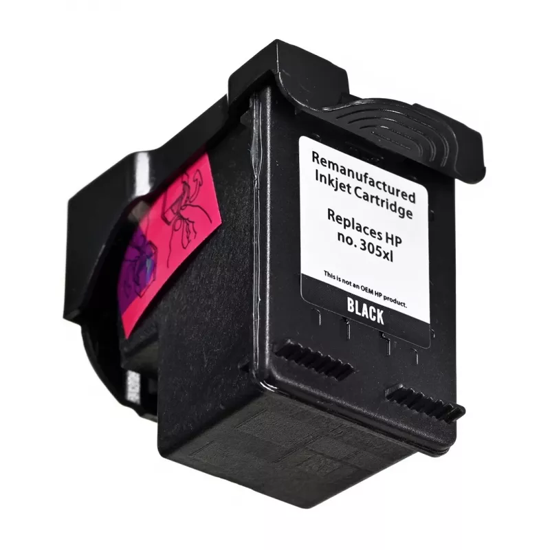 Rašalo kasetė Superbulk, skirta HP 305XL (3YM62AE) — juoda, 18 ml, suderinama su HP DeskJet 2820e