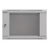 LANBERG WF03-5306-10S 19 inch 6U pilka montuojama spinta su stiklinėmis durimis