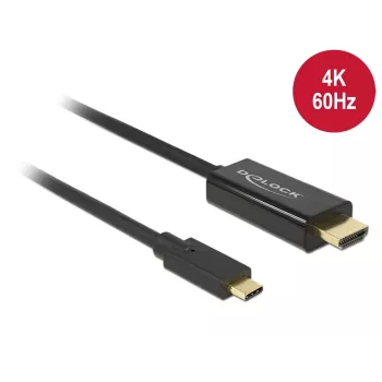 Video kabelio adapteris DeLOCK 85291 USB Type-C HDMI 2 m juoda