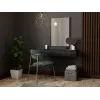Tualetinis staliukas su veidrodžiu cama meble PAFOS 80×41,6×100 cm, MDF korpusas, 1 stalčius, matinė juoda