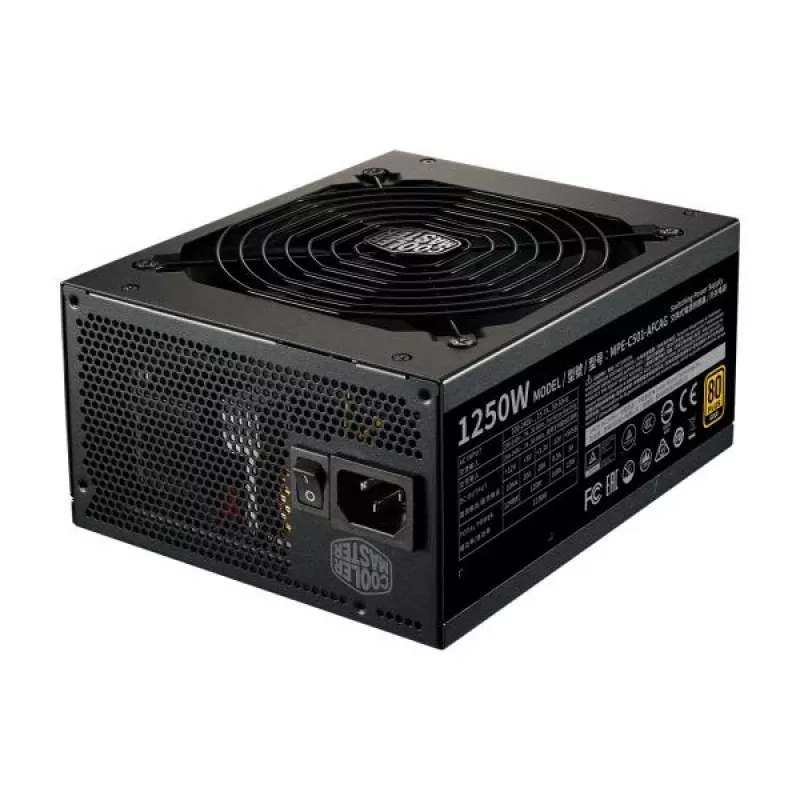 Cooler Master MPE-C501-AFCAG-EU MWE Gold V2, ATX 1250W, RTX Ready, modulinis, 140mm, juodas