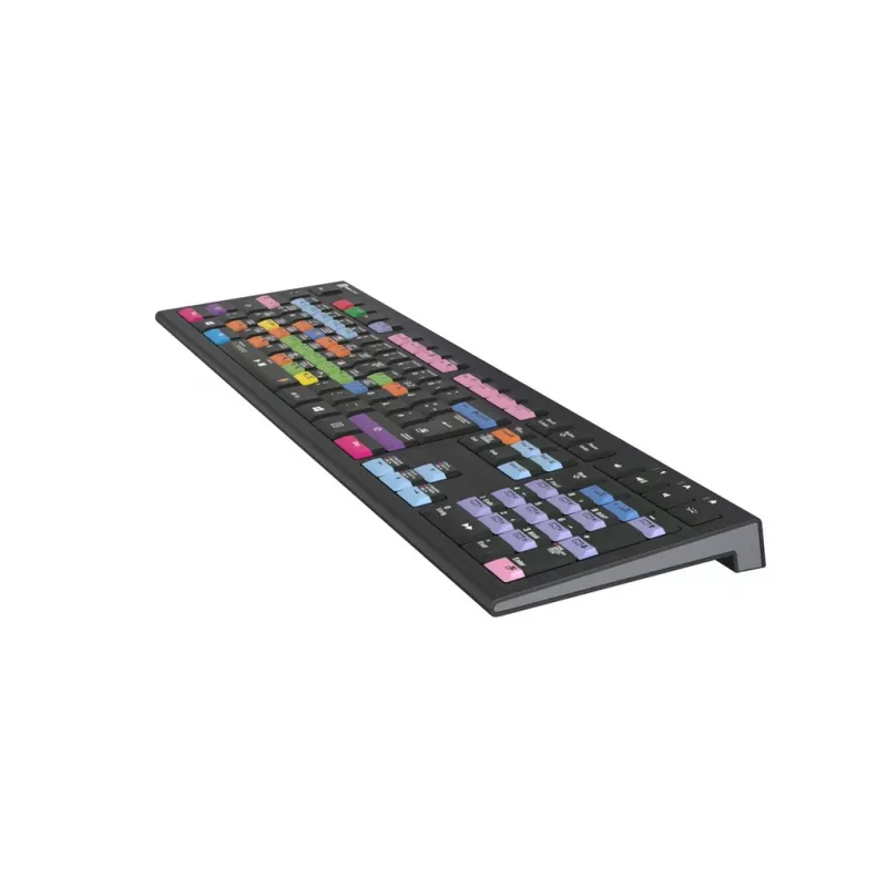 Klaviatūra Logickeyboard LKB-FLS-A2PC-DE universali USB QWERTZ vokiška juoda