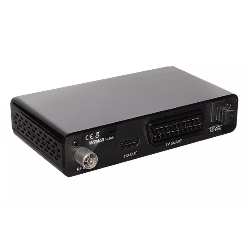 WIWA 2_275294 DVB-T/DVB-T2 HD priedėlio imtuvas, 1 imtuvas, 470–860 MHz, HDMI 1.3, USB 2.0, SCART, juodas