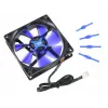 Kompiuterio korpuso ventiliatorius NoiseBlocker JuodaSilentFan XE1 92 mm, 1500 RPM, 17 dB, 50 m³/h, 4 V, juodas