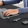 USB šakotuvas QOLTEC 53793 — USB 3.0 įvestis, 3× USB 2.0 prievadai