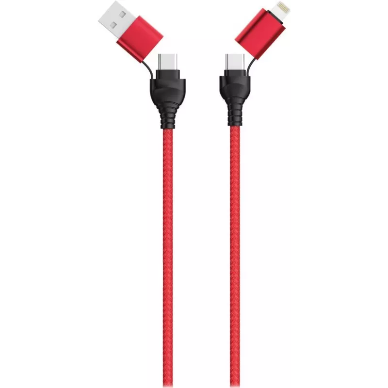 USB laidas 2GO 797370 1,2 m USB A/USB C USB C/Lightning juoda raudona