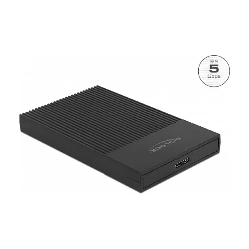 HDD/SSD korpusas DeLOCK 42011 Juoda 2.5 colio SATA III 5 Gbit/s