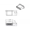 Socket safety cover DeLOCK 64014 USB Type-C Juoda 10 pcs