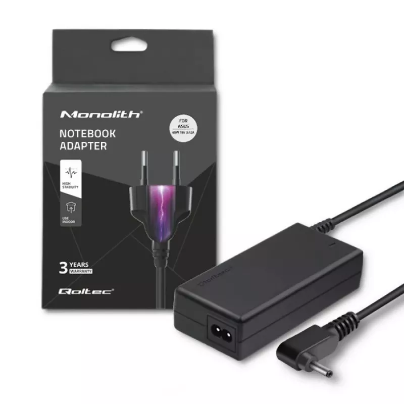 Laptop AC adapter Qoltec F ASUS 65w 19v 3.42a 4.0x1.35 51510.65w