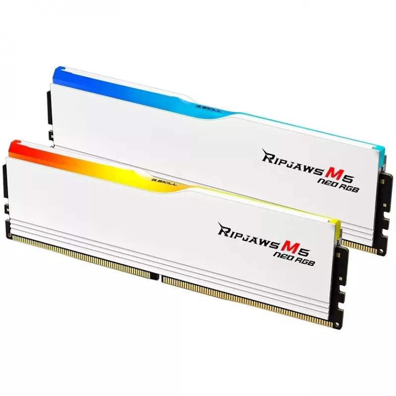 DIMM 64 GB DDR5-6000 (2x 32 GB) Dual-Kit, atmintis balta, F5-6000J3040G32GX2-RM5NRW, Ripjaws M5 Neo, AMD EXPO