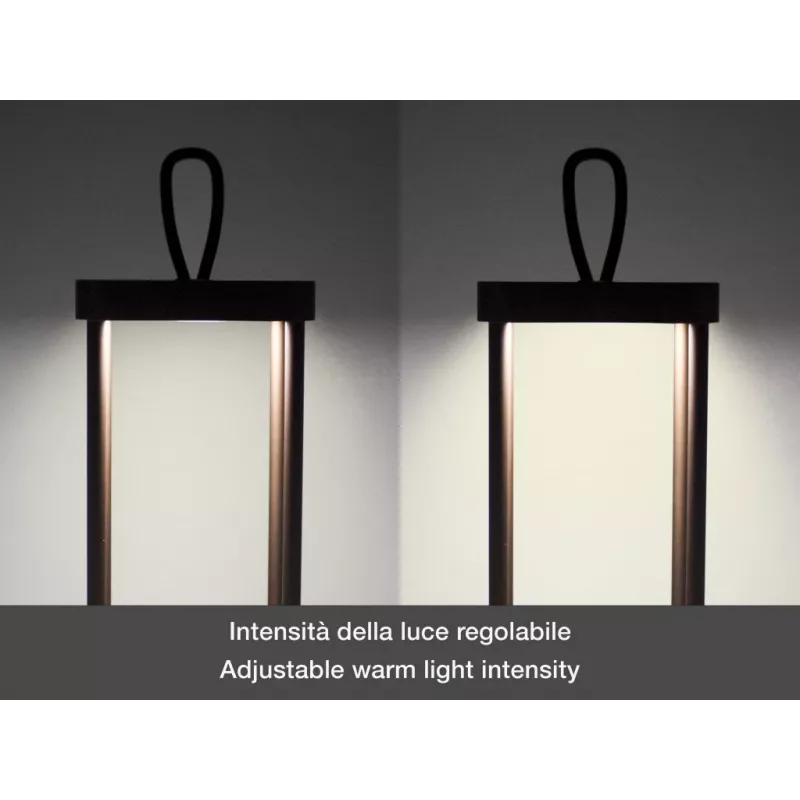 Įkraunamas žibintas Beper P207ILI102, Corten apdaila, nešiojamas, baterijomis maitinamas šviestuvas