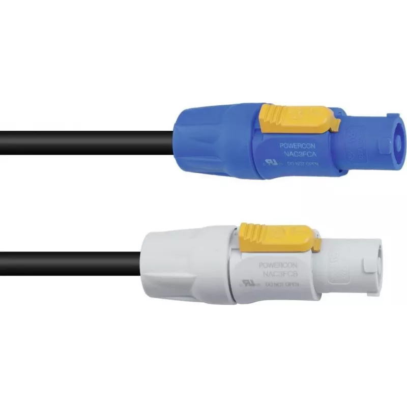 PowerCon kabelis PSSO 3023503K 3x1,5 mm 1 m — maitinimo jungčių kabelis garso ir vaizdo įrangai