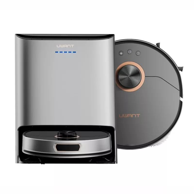 Robotas dulkių siurblys UWANT U200 Pro — 5200 mAh baterija, 5000 Pa siurbimo galia