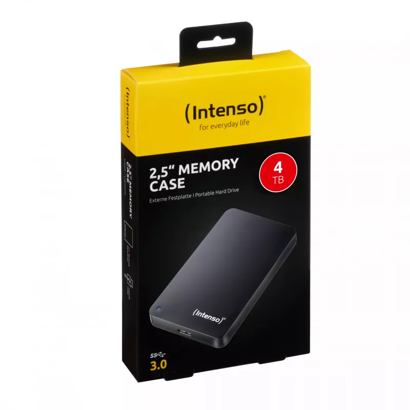 Intenso 4TB Memory Case išorinis standusis diskas, 2,5 colio, USB 3.0, juodas