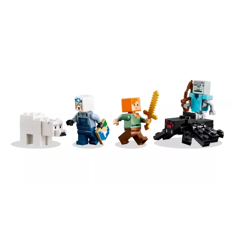 Konstruktorius LEGO Minecraft The Pickaxe Mine rinkinys 21277 — 530 dalių, 3 minifigūrėlės, amžius 8+