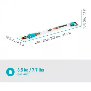 Gardena TCS 20 / 18V P4A 5 cm ličio jonų juoda mėlyna oranžinė