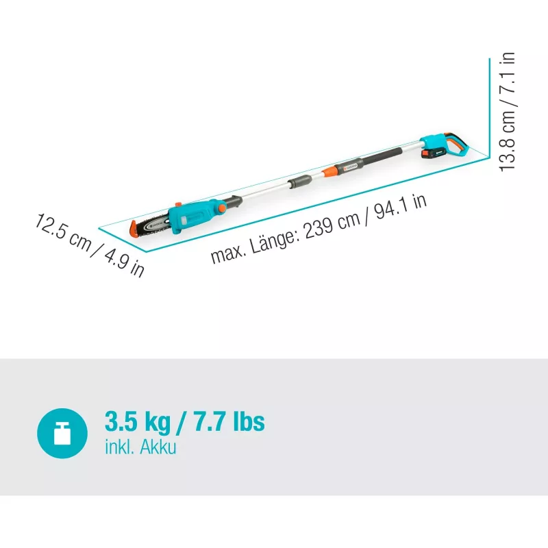 Gardena TCS 20 / 18V P4A 5 cm ličio jonų juoda mėlyna oranžinė