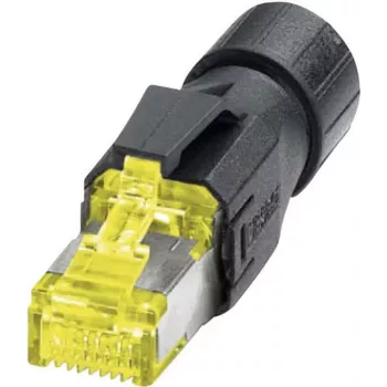 Phoenix Contact RJ45 jungtis, IP20 - CAT 6A kištukas, tiesus Poliai: 8P8C VS-08-RJ45-10G/Q Geltona, Juoda Phoenix Contact (1419001)