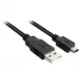 USB 2.0 laidas, USB-A kištukas > Mini-USB kištukas (juodas, 2,0 metro, dvigubai ekranuotas)