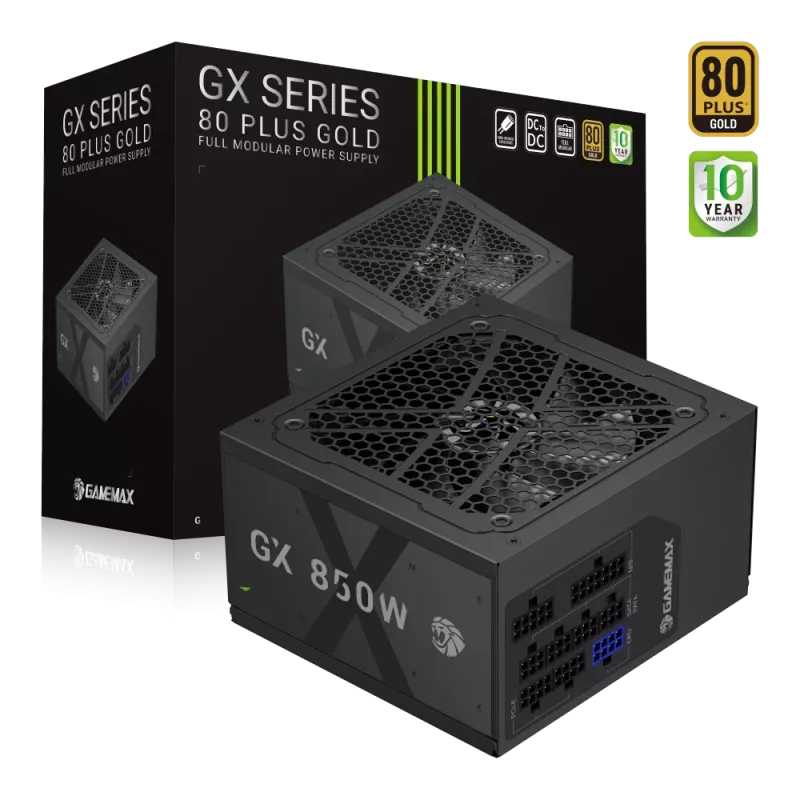 Gamemax maitinimo blokas, 80 PLUS, Gold | GX 850GF | 850 W