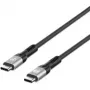 Manhattan Fast USB-C į USB-C kabelis (240 W), 1 m, 240 W nešiojamojo kompiuterio įkrovimas + spartusis duomenų ir vaizdo perdavimas, veikia su VISais nešiojamaisiais kompiuteriais (reikia atskiro USB-C 240 W sieninio įkroviklio), 40 Gbps itin spartus perdavimas, juodas, 3 metų garantija