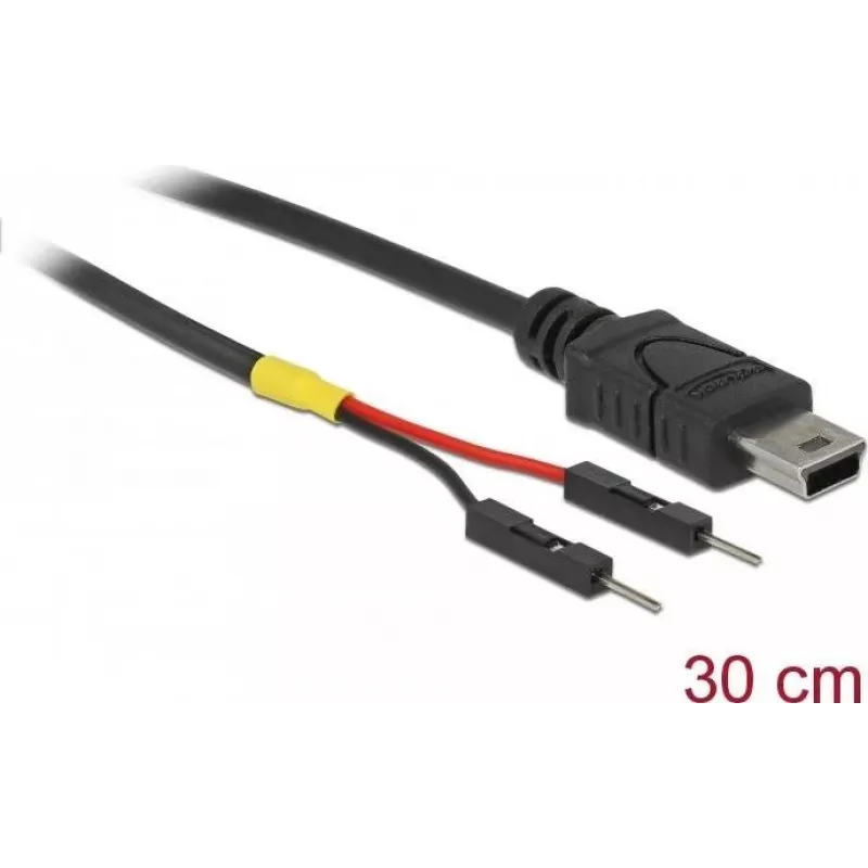USB laidas DeLOCK 85414 Mini-USB B 0,3 m Juodas