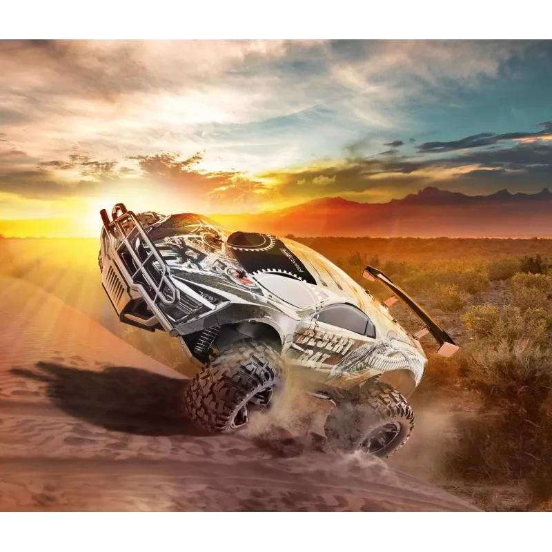 RC automobilis REVELL Desert Rat (modelis 24442) — pilkas ir juodas radijo bangomis valdomas visureigis