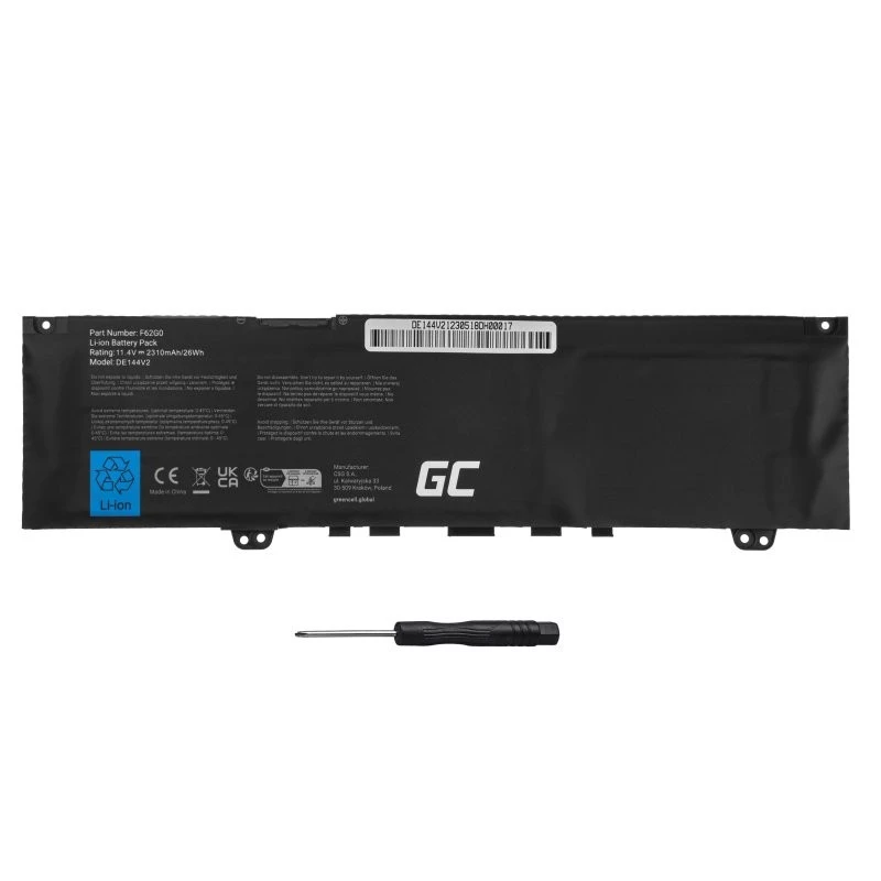 Baterija Green Cell DE144V2, skirta DELL Inspiron 13 5370 7370 7373 7380 7386 Vostro 5370
